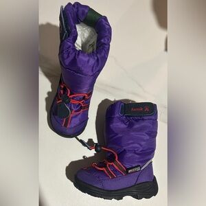 Kamik Kids' Purple Snow Boots with Red Trim
